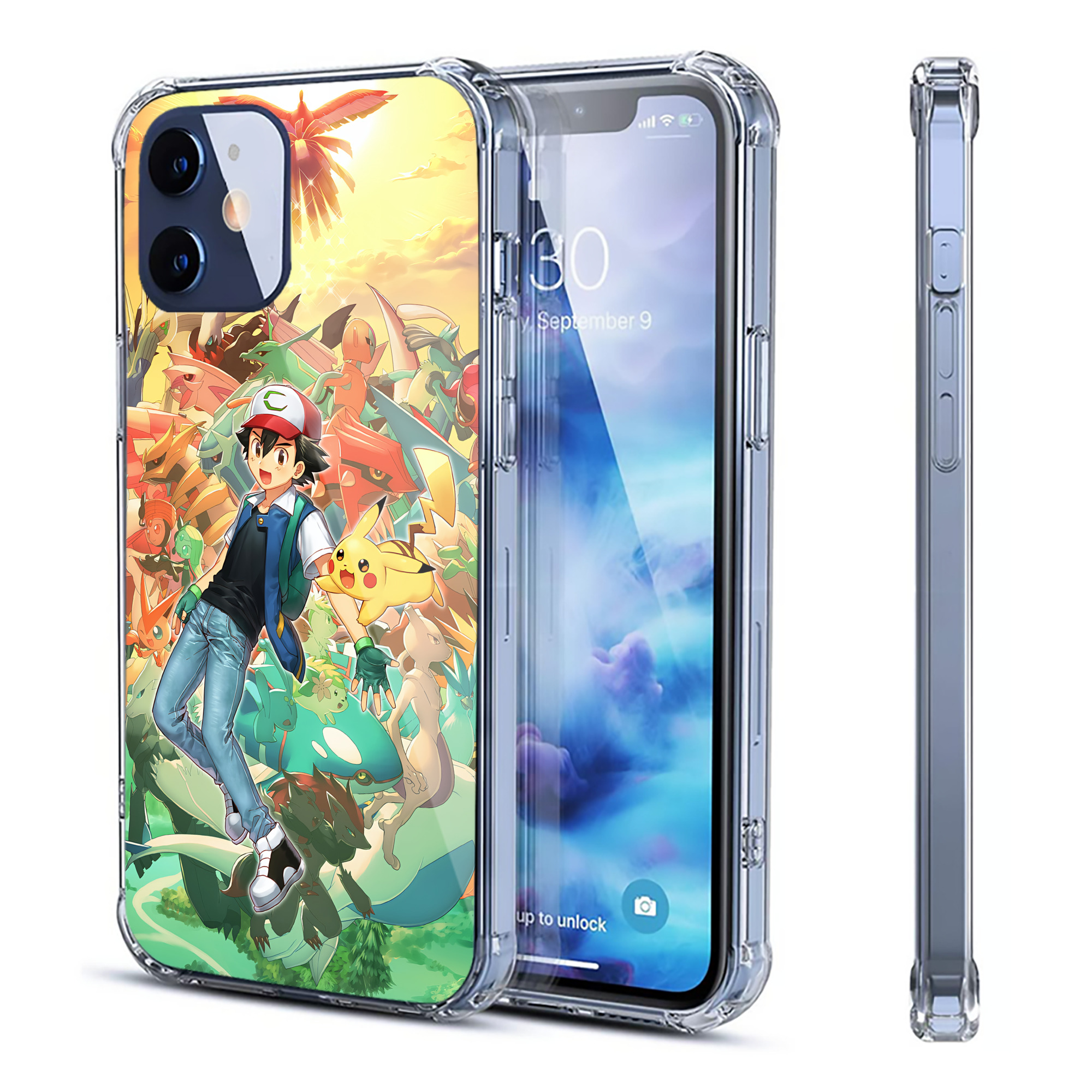（画像用） ポケットモンスター Pokémon 【iPhone 12シリーズ対応】透明スマホケース（クリアソフトケース）